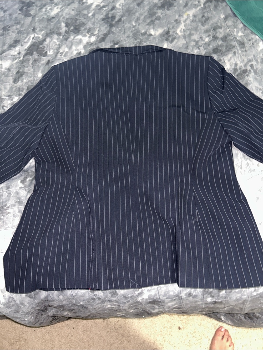 Tommy Hilfiger Navy Pinstripe Women's Blazer - Picture 3 of 3